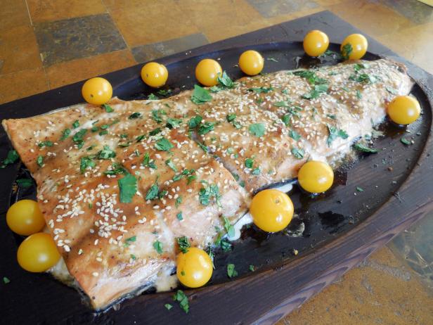 cedar-plank salmon