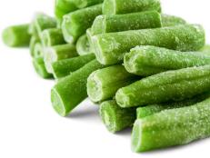 frozen french beans isolated