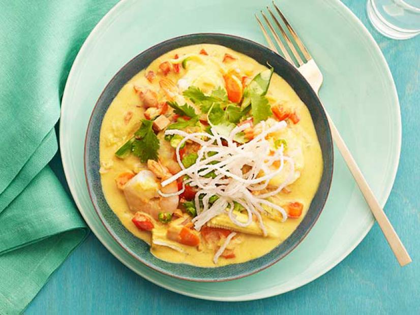 Shrimp and Vegetable Yellow Curry Recipe Giada De Laurentiis Food 