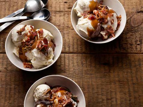 Beer-and-Bacon Toffee Sundaes