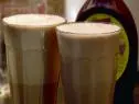 Two glasses of New York egg cream.
