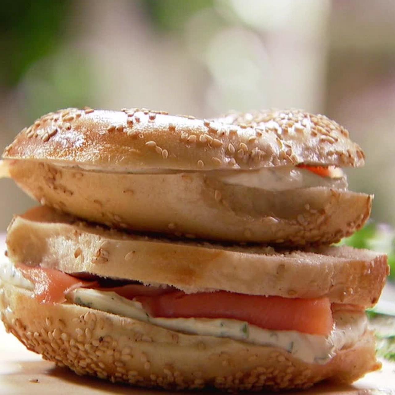 Smoked Salmon Cream Cheese Bagels - Dishes & Dust Bunnies