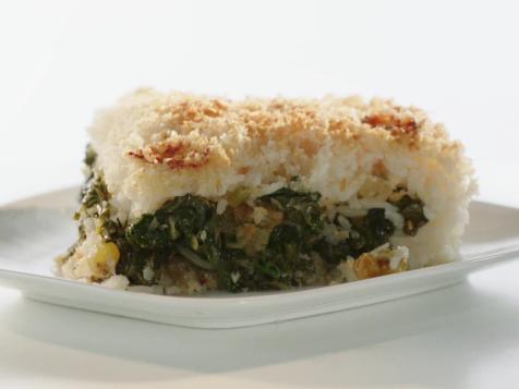 Cheesy Rice Cake Stuffed with Herbs and Greens