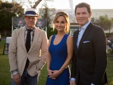 The Selection Committee Bobby Flay, Giada De Laurentiis and Alton Brown at the Star Challenge "Burger Bash" as seen on Food Network Star, Season 9.