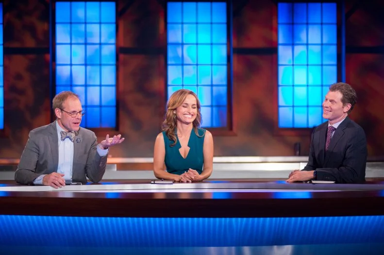 The Selection Committee Alton Brown, Giada De Laurentiis and Bobby Flay in as seen on Food Network Star, Season 9.