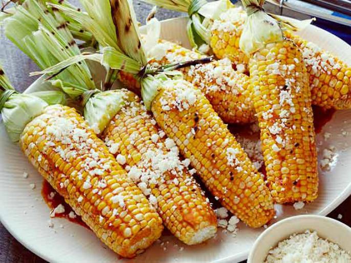 Grilled Corn on the Cob with ChiliLime Butter and Cotija Cheese Recipe