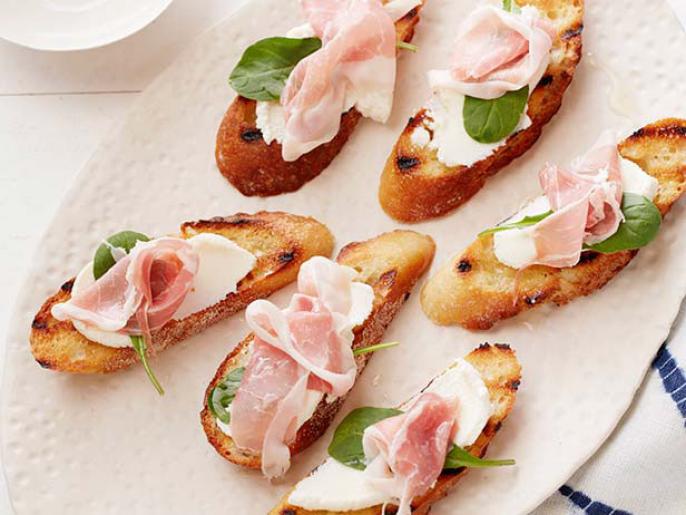 Bruschetta with Prosciutto, Ricotta and Arugula Recipe Ted Allen