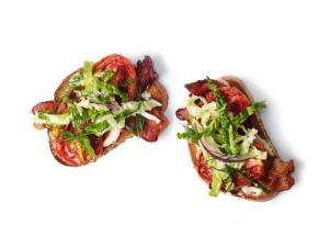 FNM_070113-Open-Faced-Roasted-Tomato-BLTs-Recipe_s4x3