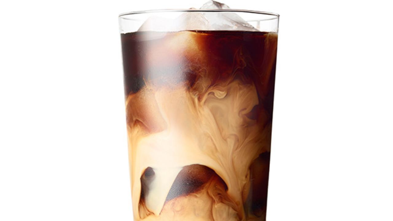 Cherry Hearts Glass, Iced Coffee Glass, Iced Coffee Cup, Cherry