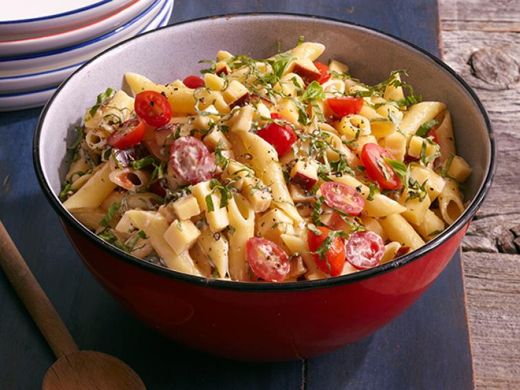 Spicy Pasta Salad With Smoked Gouda, Tomatoes and Basil Recipe Ree