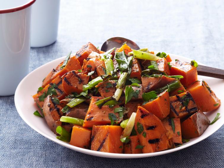 Grilled Sweet Potato and Scallion Salad Recipe Bobby Flay Food Network