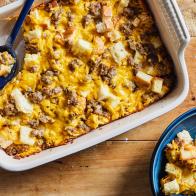 Feed the whole family with Trisha's hearty breakfast casserole recipe from Food Network.