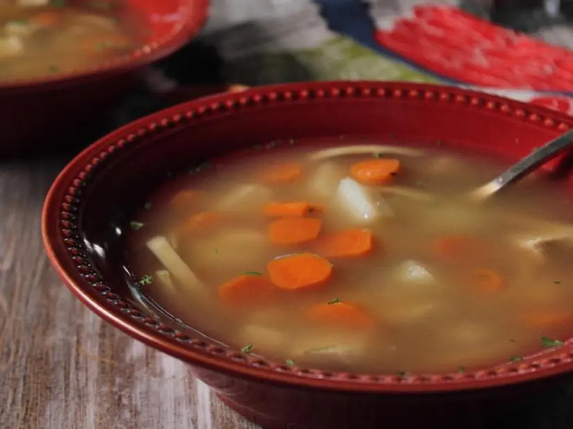 Rainy Day chicken and rice soup.