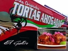 El Gallito's tortas ahogadas are not only fast but also one of Marcela Valladolid's favorite street-food dishes. A "tortas ahogadas" roughly translates to drowned sandwich, the drowning courtesy of two spicy sauces covering a hefty sandwich of tender pork. Be careful -- this food will get messy.