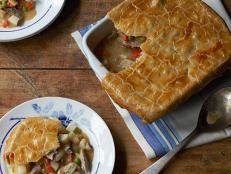 Food Network Kitchen's Turkey Pot Pie recipe is the perfect way to use Thanksgiving leftovers and turn them into pure comfort food. Use pre-made pie dough to cut down on prep time, but make a quick homemade gravy for the perfect filling.