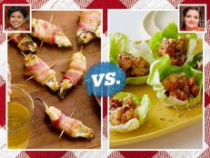 This week, lightened-up appetizers are on the menu. Aarti Sequeira and Alex Guarnaschelli are facing off with their best flavor-packed, better-for-you party starters. Whose will you serve at your next summer party?