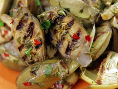 Grilled Baby Artichokes with Mixed Herbs Vinaigrette