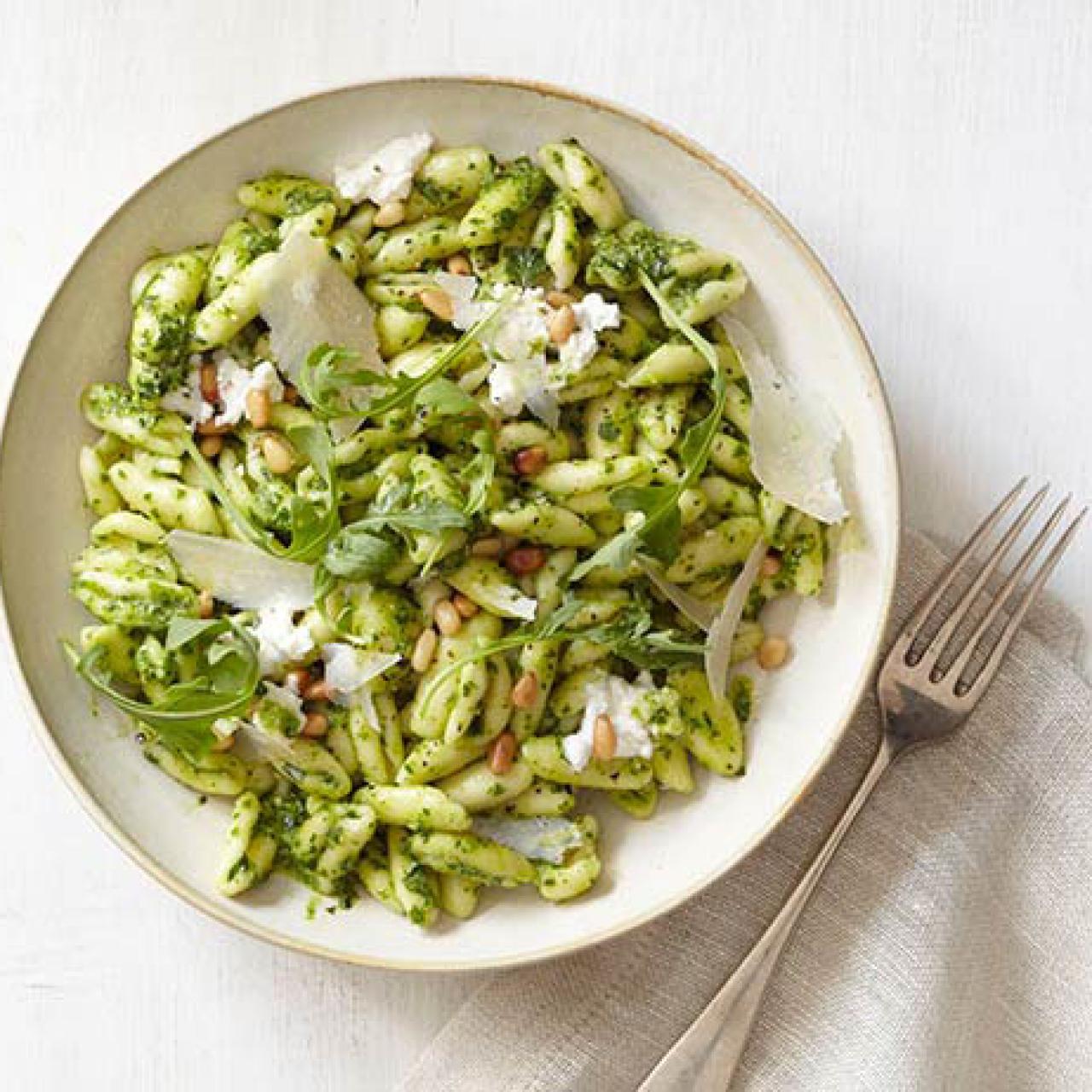 Arugula Basil Pesto with Pine Nuts Parmesan and Ricotta