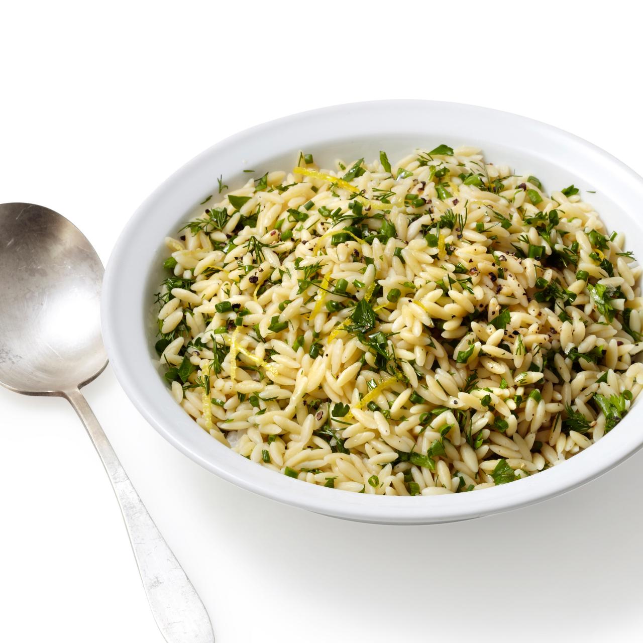 Everyday Herb Butter Orzo Pasta - Familystyle Food