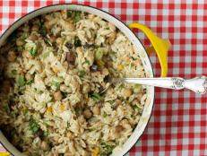 Right now, my go-to pilaf is Guy Fieri’s Basmati Rice Pilaf with Prosciutto, Garbanzo Beans and Orzo. It’s a perfect pairing and a quick summer meal just right for The Weekender.
