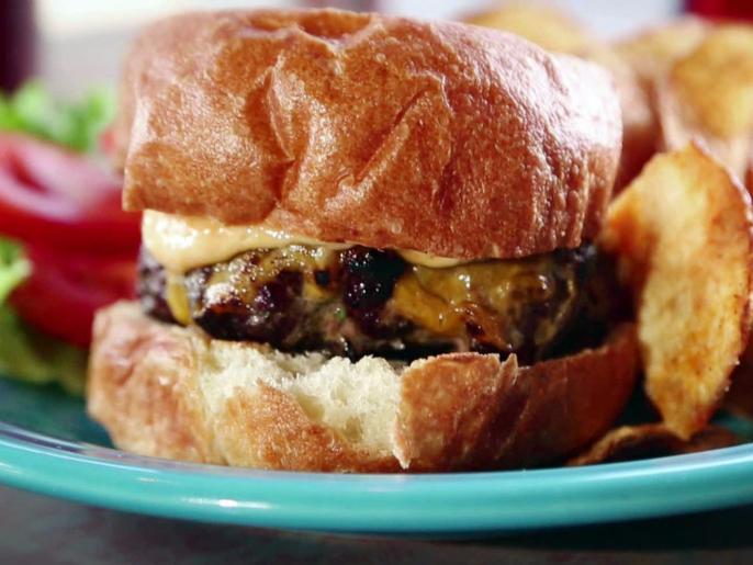 Better Butter Burger Recipe Guy Fieri Food Network