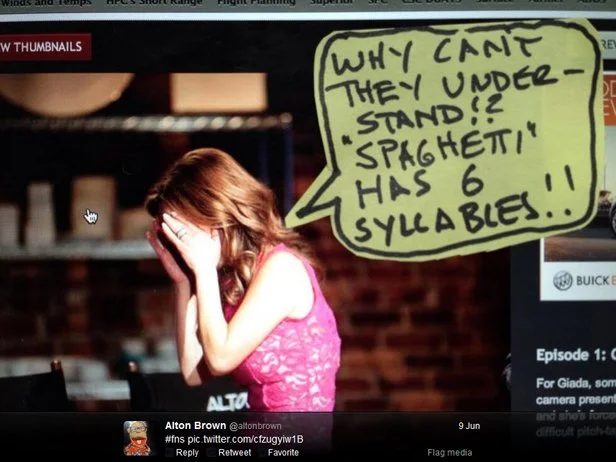 Alton's Best Food Network Star Caption Tweets