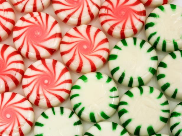 Red and green mints