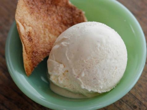 Cinnamon Ice Cream with Cinnamon Crisps