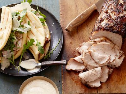 Peppered Pork and Parmesan Flatbread Sandwiches