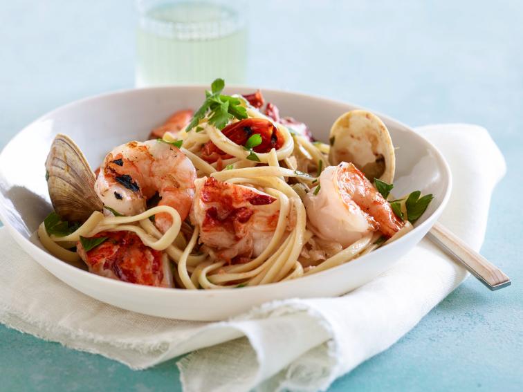 Grilled Seafood Pasta Fra Diavolo Recipe Giada De Laurentiis Food