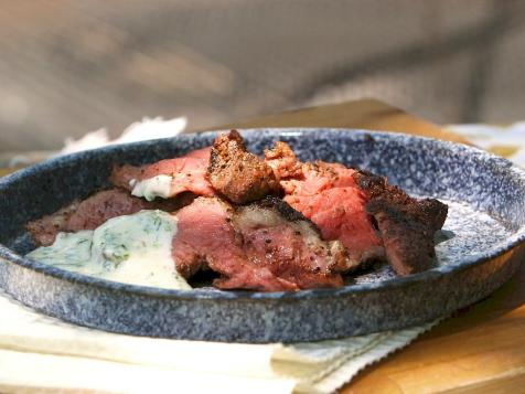 Grilled Butterflied Lamb with African Spices and Herbed Yogurt