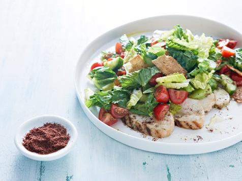 Fattoush Salad with Crispy Lavash and Charred Chicken