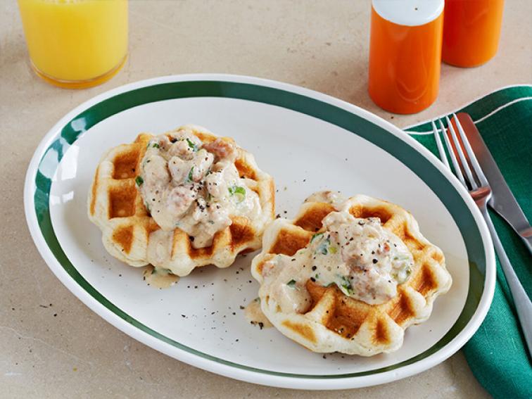 Waffled Biscuits and Sausage Gravy Recipe Food Network