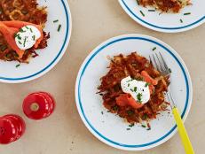 All-purpose potatoes are the key to the delicious, crunchy crust on these quick hash browns. If your waffle iron makes thick waffles, it'll take a bit longer to get them golden and crisp.