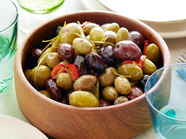 Spicy Roasted Olives Recipe Tyler Florence Food Network