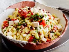 ITALIAN CHICKEN PASTA SALAD
Geoffrey Zakarian
The Kitchen/Welcome to The Kitchen
Food Network
Elbow Macaroni, Olive Oil, Rotisserie Chicken, English Cucumbers, Cherry Tomatoes, Nicoise
Olives, Red peppers, Hard Salami, Red Onion, Flatleaf
Parsley, Ricotta Salata, Red Wine
Vinegar,ITALIAN CHICKEN PASTA SALAD
Geoffrey Zakarian
The Kitchen/Welcome to The Kitchen
Food Network
Elbow Macaroni, Olive Oil, Rotisserie Chicken, English Cucumbers, Cherry Tomatoes, Nicoise
Olives, Red peppers, Hard Salami, Red Onion, Flatleaf
Parsley, Ricotta Salata, Red Wine
Vinegar