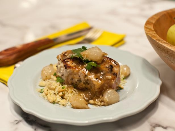 Pork Chops with Pineapple Gravy and Mexican Couscous