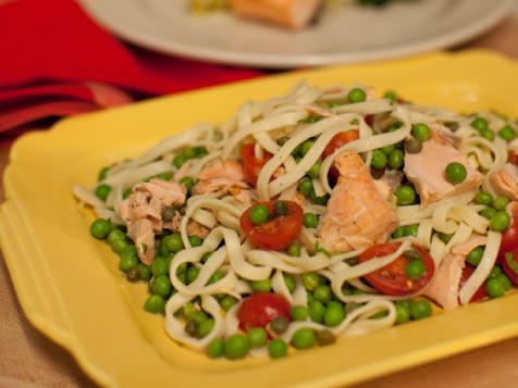 Salmon and Veggie Linguini - "Sal Monguini"