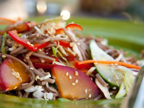Soba Noodle Salad with Grilled Plums