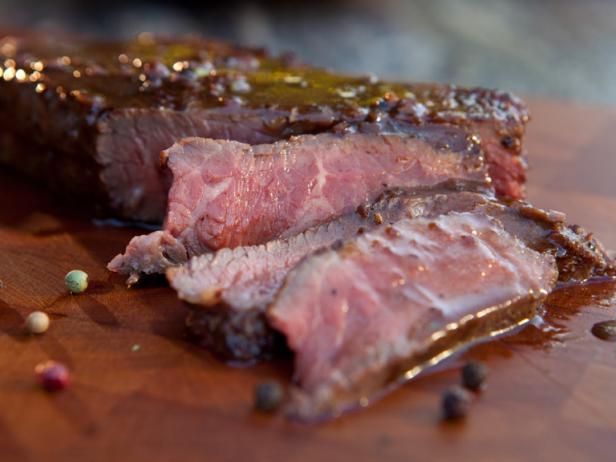Grilled New York Strip Steak With Five Peppercorn Sauce Recipe