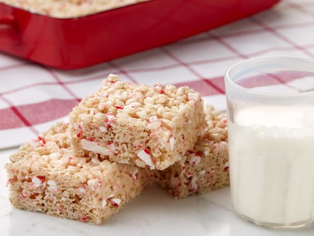 Candy Cane Cereal Treats