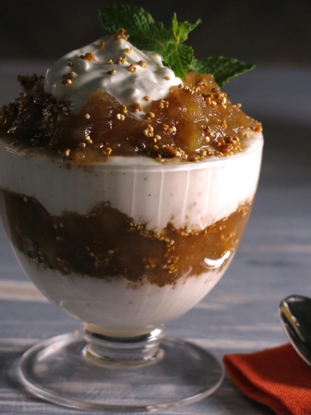 Applesauce Parfaits with Yogurt and Crispy Quinoa Recipe | Bobby Flay ...