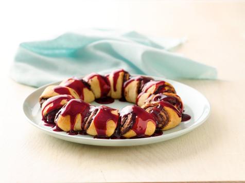 Chocolate Raspberry Crescent Ring