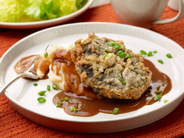 Chef Name: Food Network Kitchen

Full Recipe Name: Vegetarian Chicken-Fried Portobello Mushroom Steaks

Talent Recipe: 

FNK Recipe: Food Networks Kitchen’s Vegetarian Chicken-Fried Portobello Mushroom Steaks, as seen on Foodnetwork.com

Project: Foodnetwork.com, HOLIDAY/SUPER BOWL/COMFORT/HEALTHY

Show Name: 

Food Network / Cooking Channel: Food Network