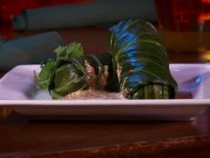 Chef Mike Marone is putting his funky touches on traditional Irish pub food at Galway Bay Irish Pub. The low-key, casual environment is serving what Guy likes to call “Irish sushi” — steamed cabbage leaves stuffed with potato and corned beef, and served with a whole-grain mustard sauce.
