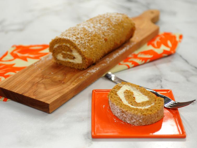 Pumpkin Roll Cake Recipe Katie Lee Biegel Food Network