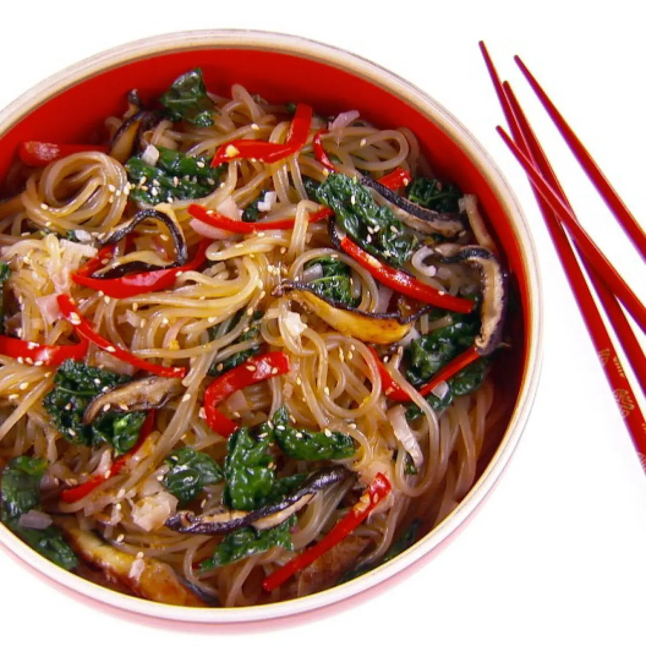 Vegetarian Korean Noodles (Japchae)-image