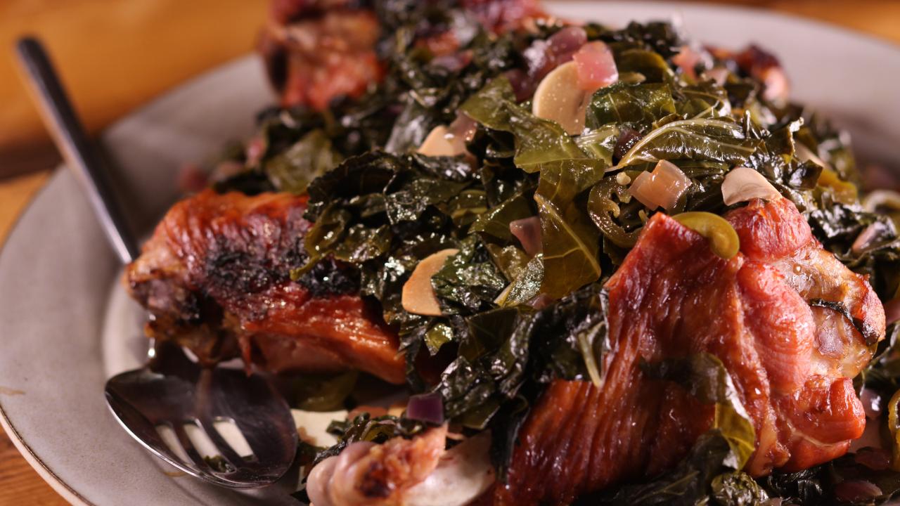 Chef Symon's Southern Greens