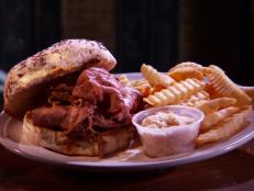 <p>Guy hits the Blackthorn Restaurant and Pub in Buffalo, NY, a local Irish watering hole making the home town favorite, a sandwich called 'beef on weck.' Order the Triple D Platter to sample everything that was on the show: the beef on weck, crab cakes and a cup of Irish beer soup with tater tots.</p>