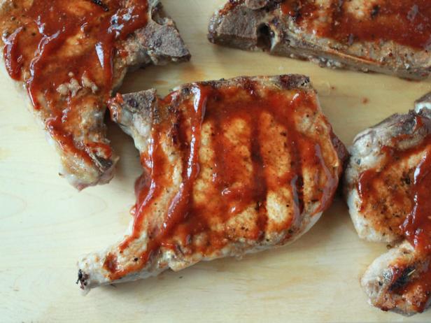 Spice-Rubbed Pork Chops with Sorghum BBQ Sauce